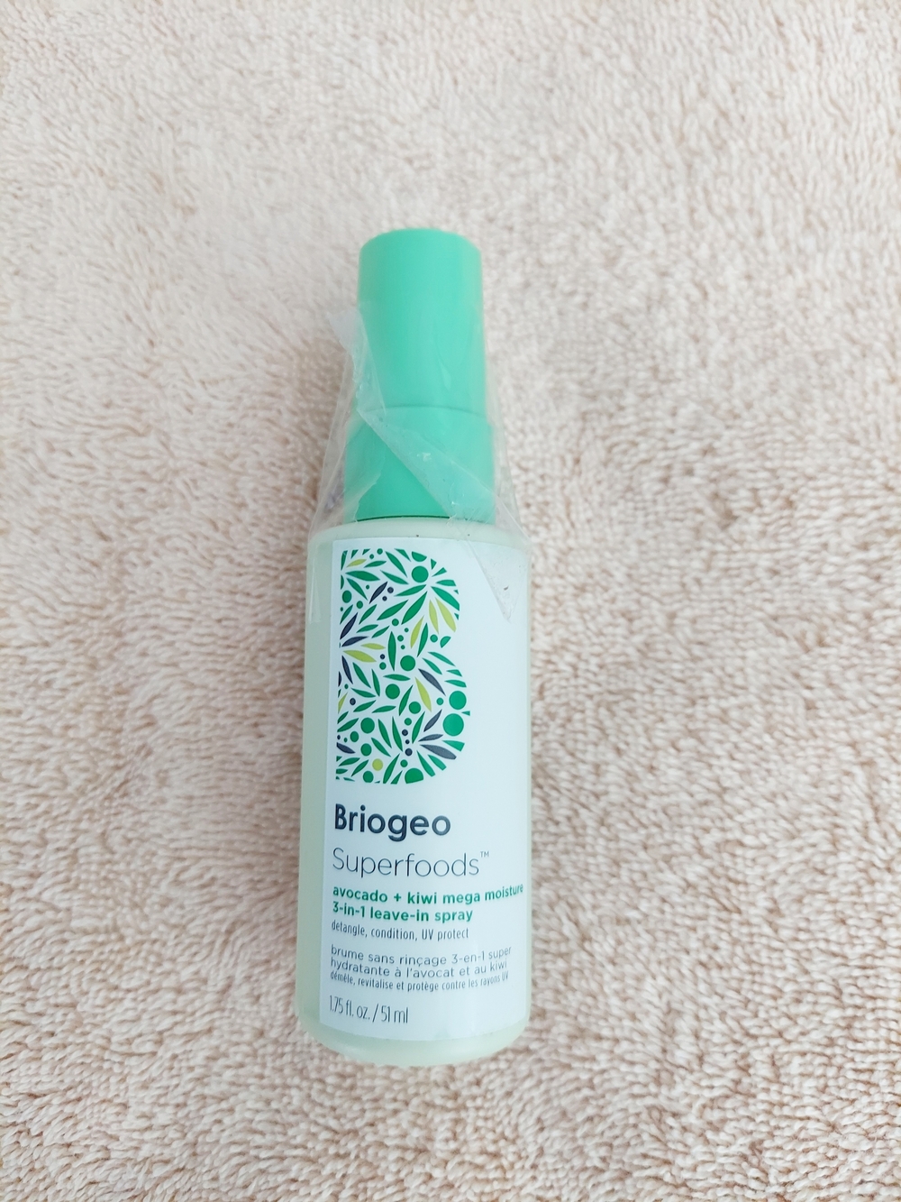 Briogeo Superfoods Avocado + Kiwi 3-in-1 Leave-In Spray 1.75oz NWT Travel Size